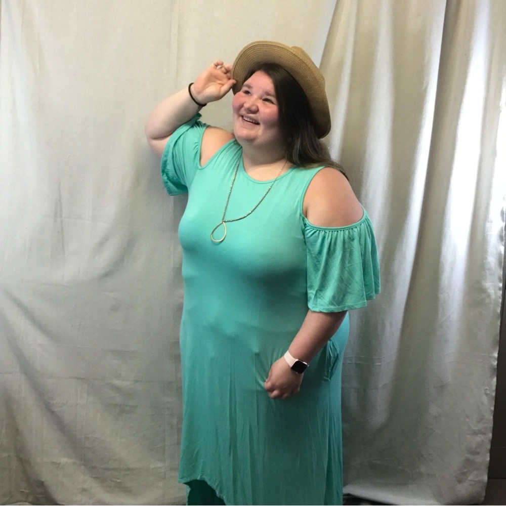 Mint Plus Maxi Dress-hi/lo